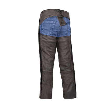 Unisex Insulated Motorcycle Chaps 4 Pockets Stretch Thigh