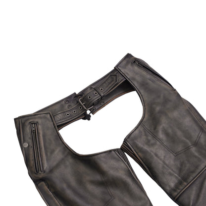 Unisex Insulated Motorcycle Chaps 4 Pockets Stretch Thigh