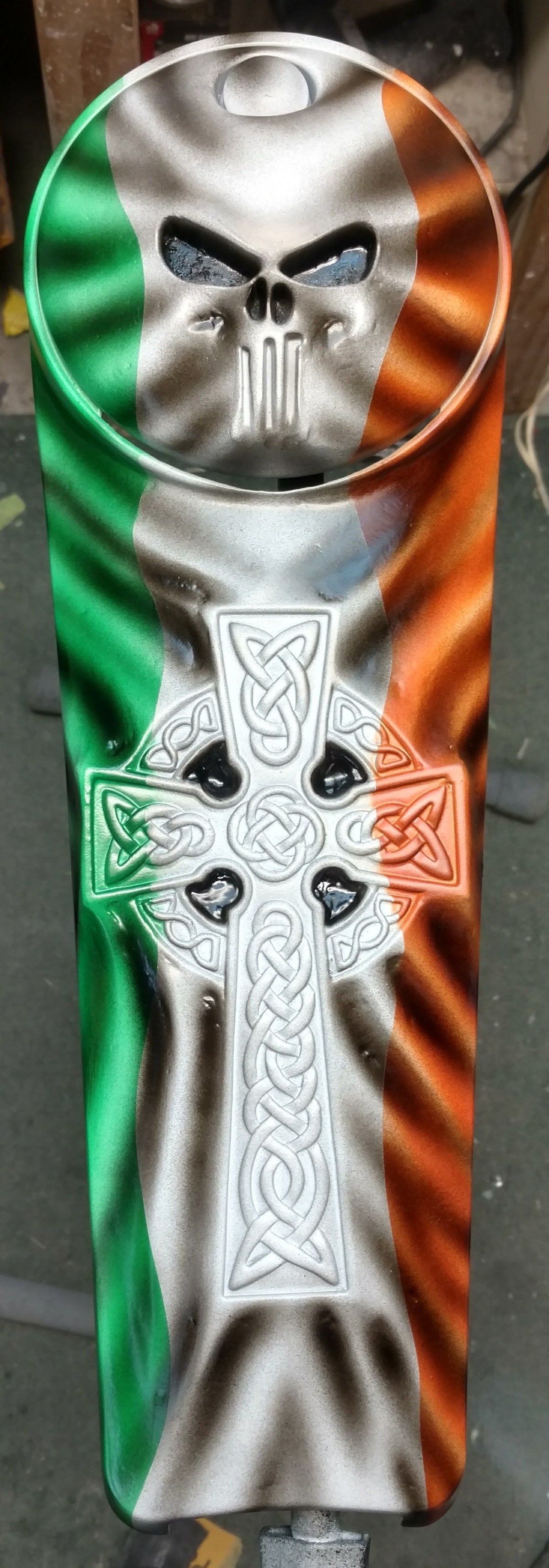Harley Davidson touring console irish-themed with knotted cross