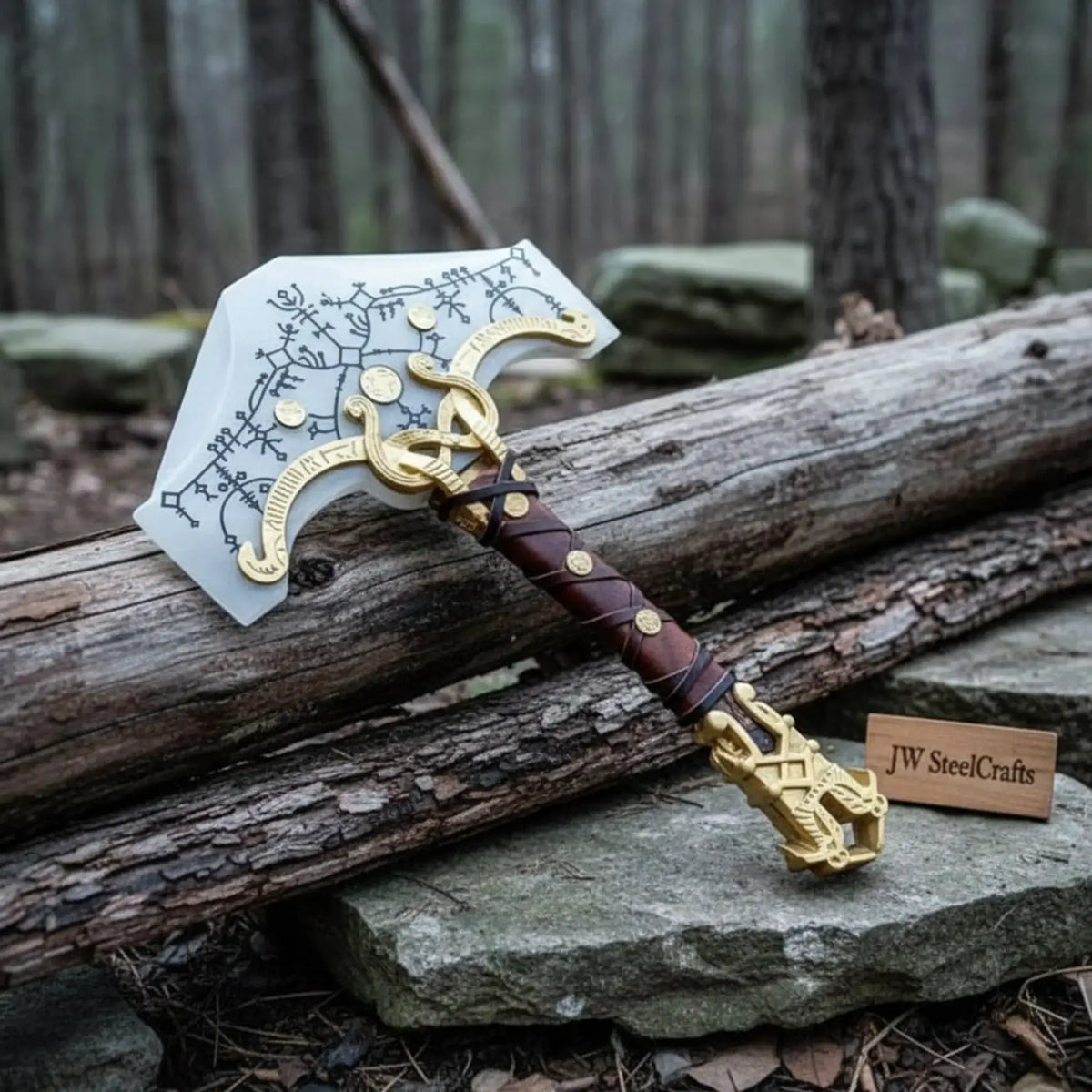 Mjolnir Viking Thor Hammer Axe 12" Handmade Norse Replica Engraved