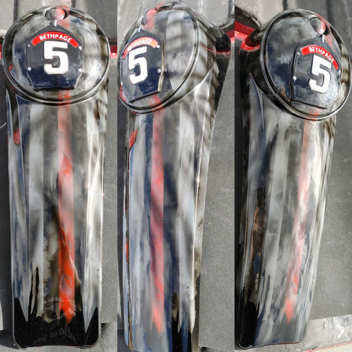 Harley firefighter themes American flag console