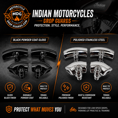 Motorcycle Drop Guards™ for Indian Motorcycles
