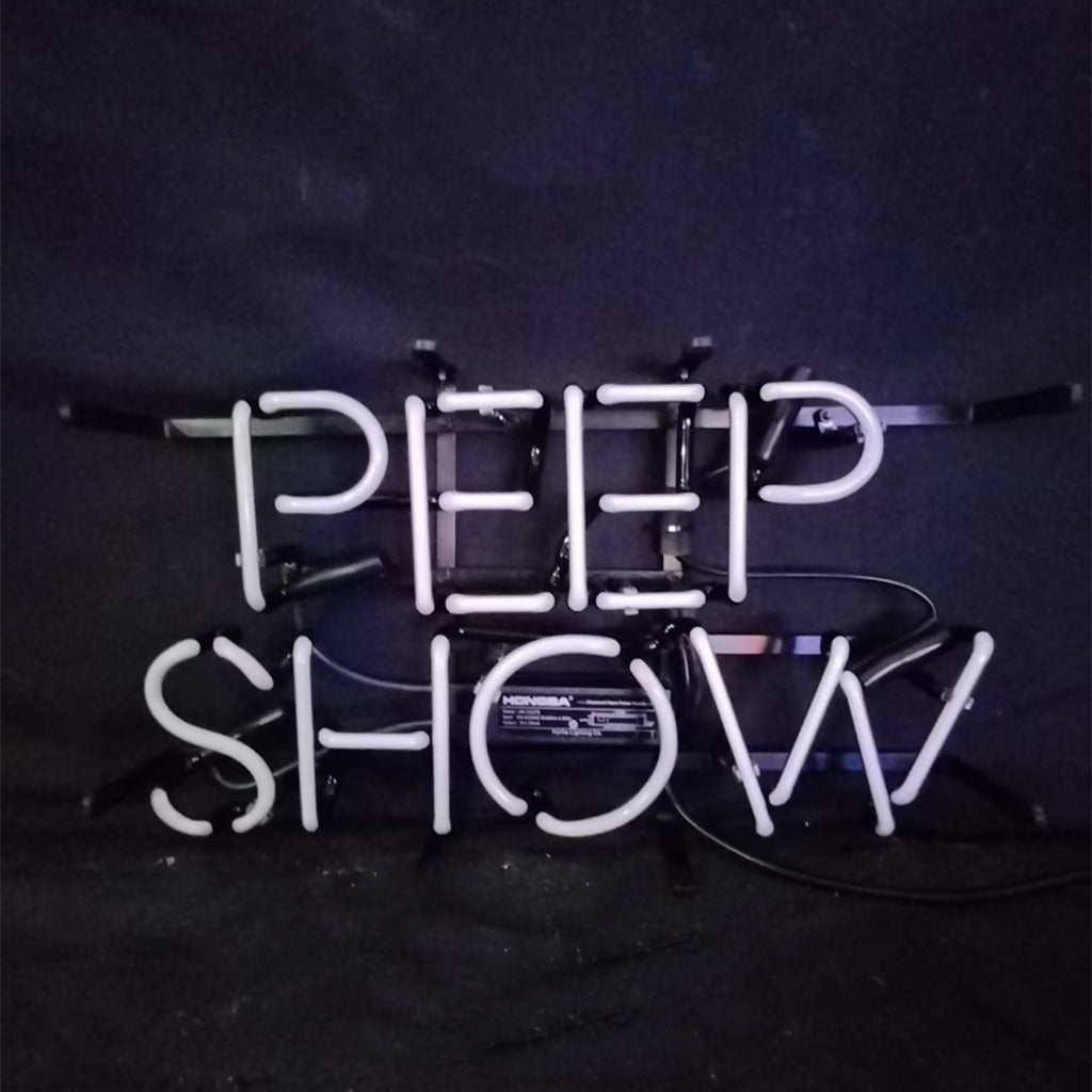 Peep Show Neon Sign Light Retro Bar Garage Man Cave Decor
