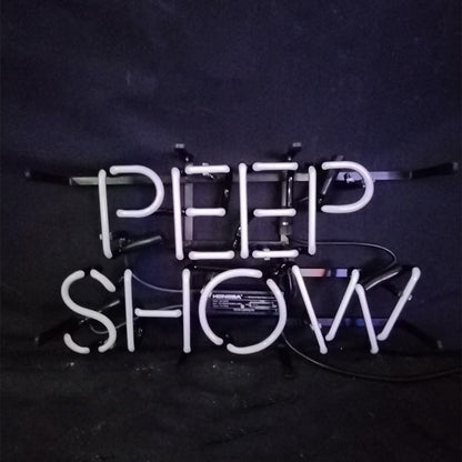 Peep Show Neon Sign Light Retro Bar Garage Man Cave Decor