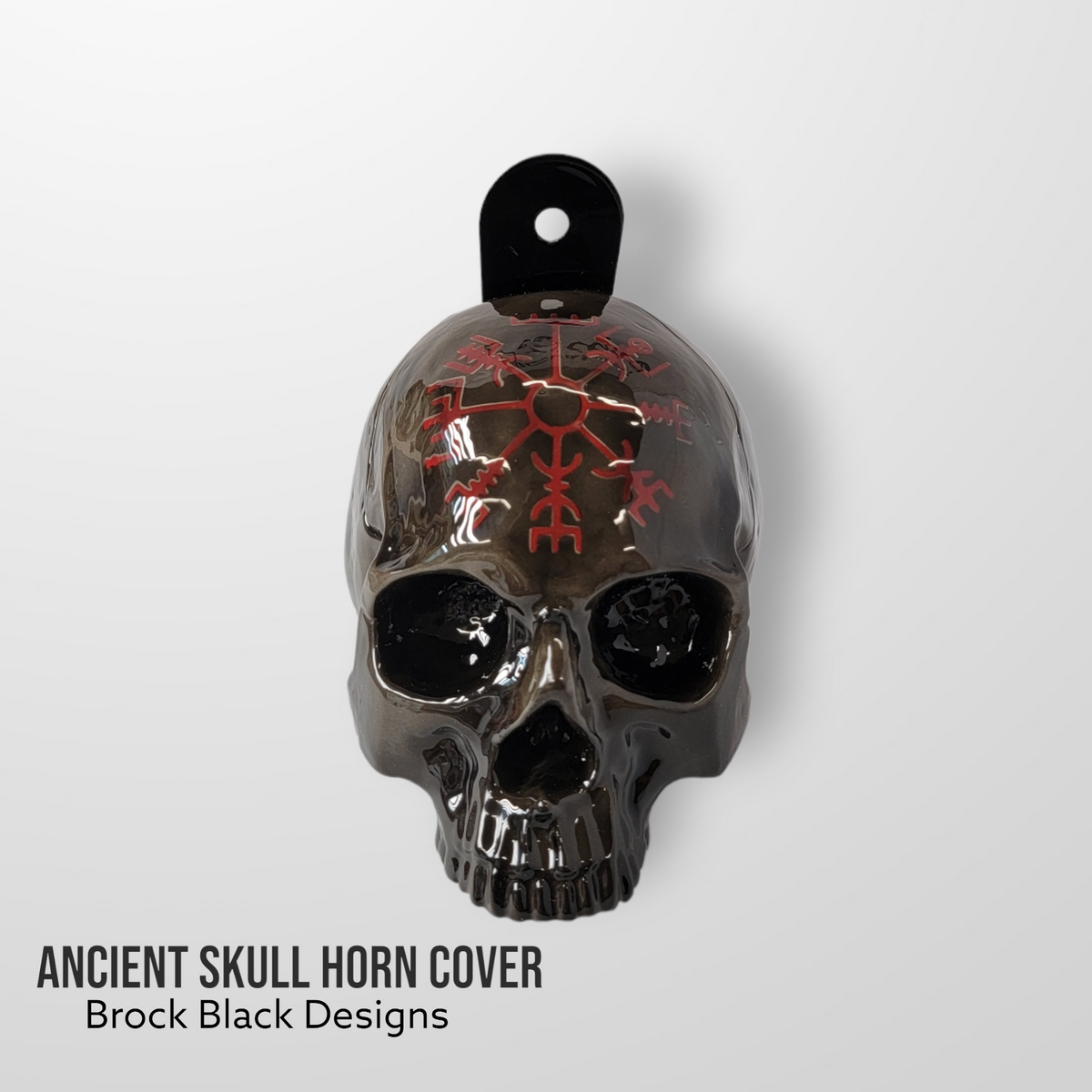 3D ancient skull viking compass
