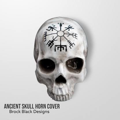 3D ancient skull viking compass