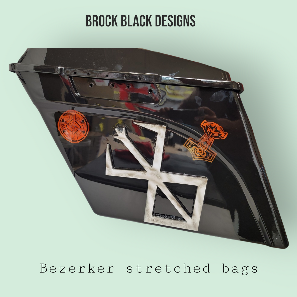 Bezerker themed stretched bags