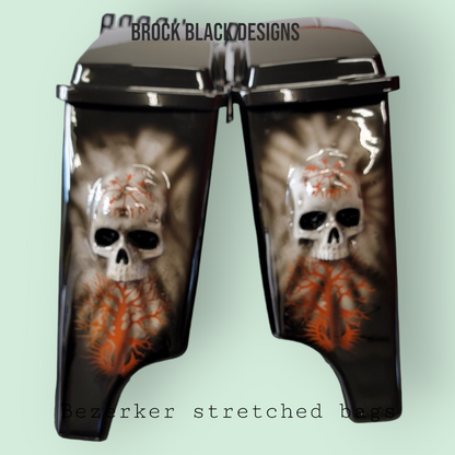 Bezerker themed stretched bags