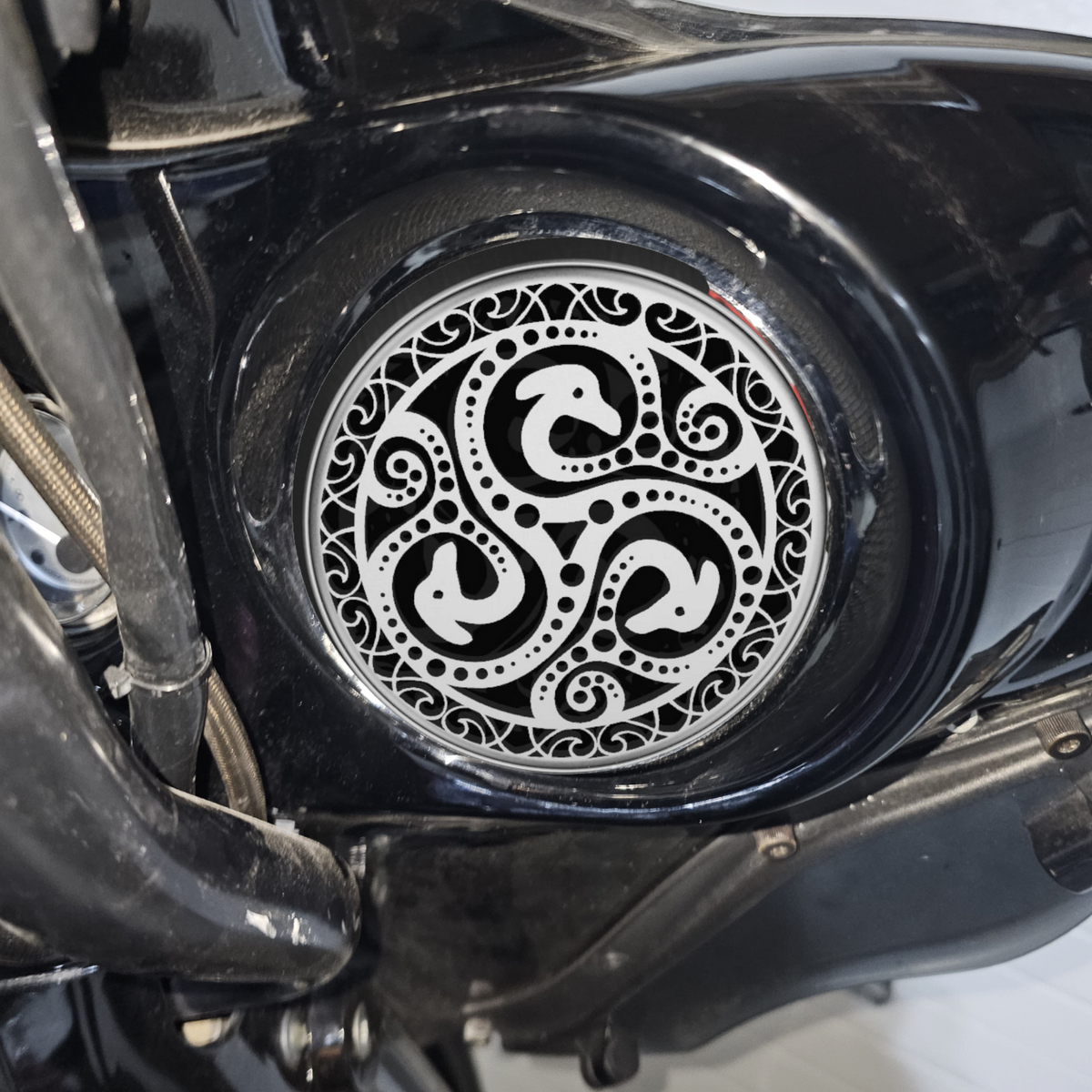 97-25+ Harley inner Touring 3D viking theme speakers grill covers set