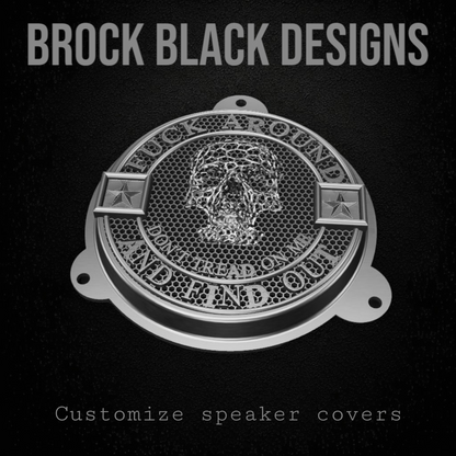 97-25+ Touring 3D FAFO webbed skull speakers grill covers set
