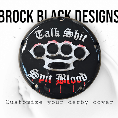 Harley Davidson Derby Cover Talk sh*t spit blood