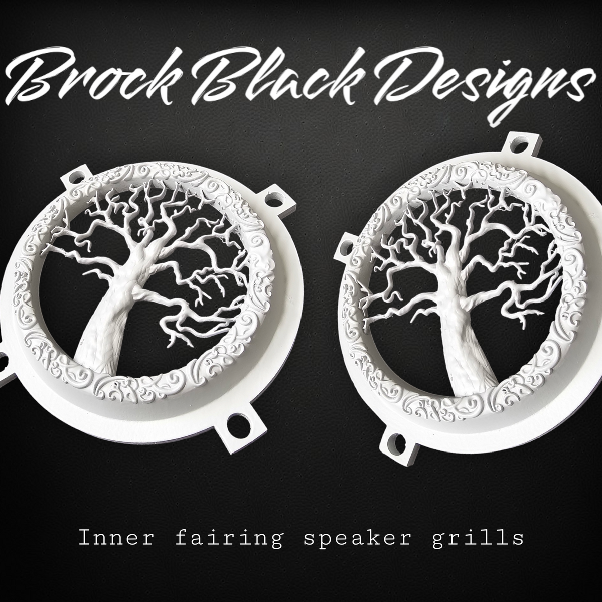 97-25+ Touring 3D tree of life speakers grill covers set