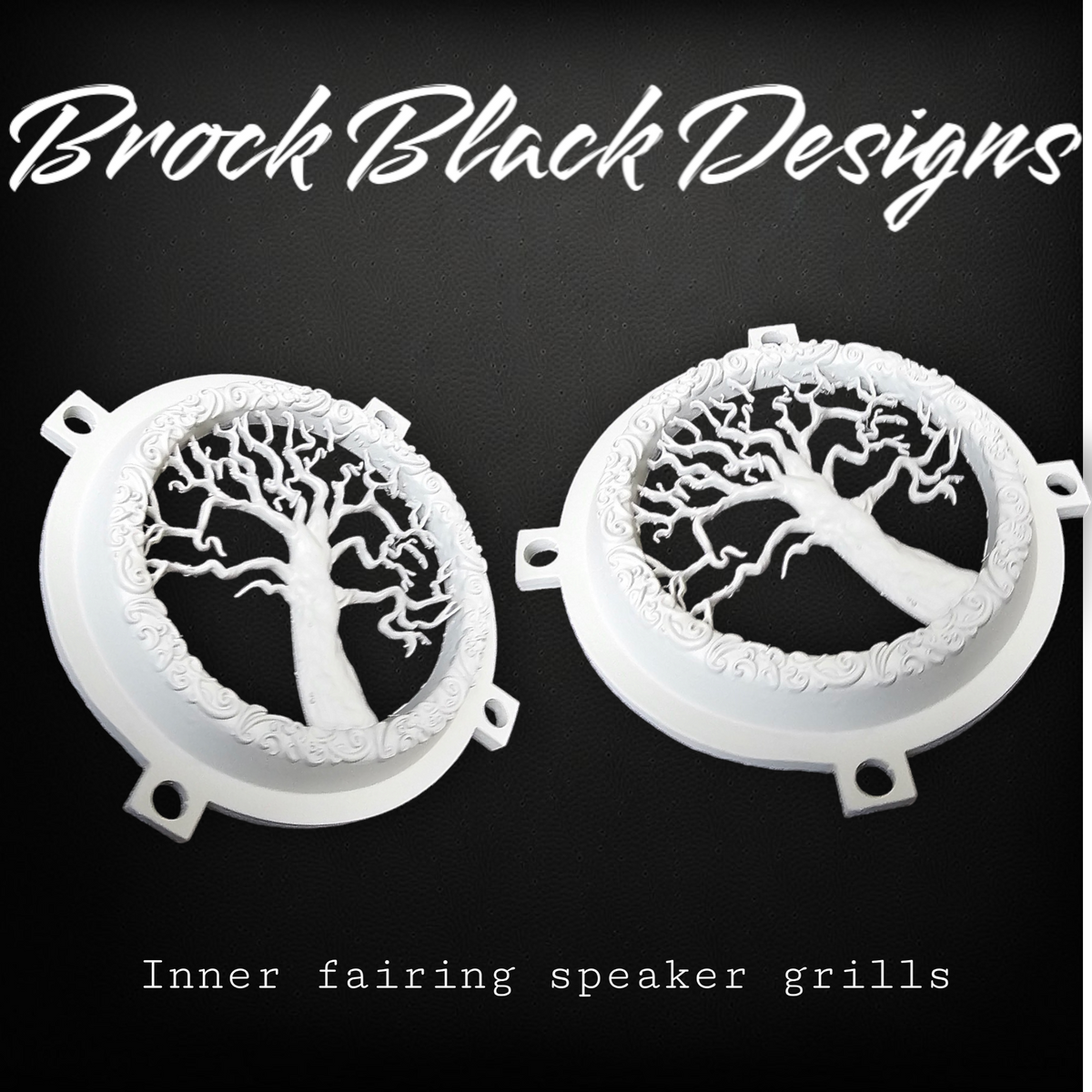 97-25+ Touring 3D tree of life speakers grill covers set