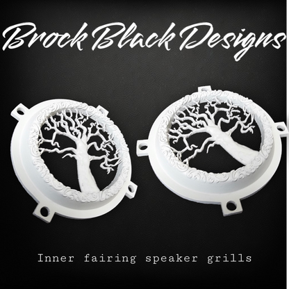 97-25+ Touring 3D tree of life speakers grill covers set