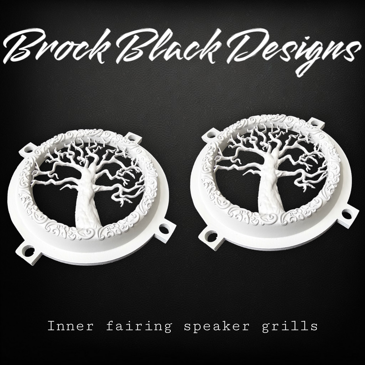 97-25+ Touring 3D tree of life speakers grill covers set