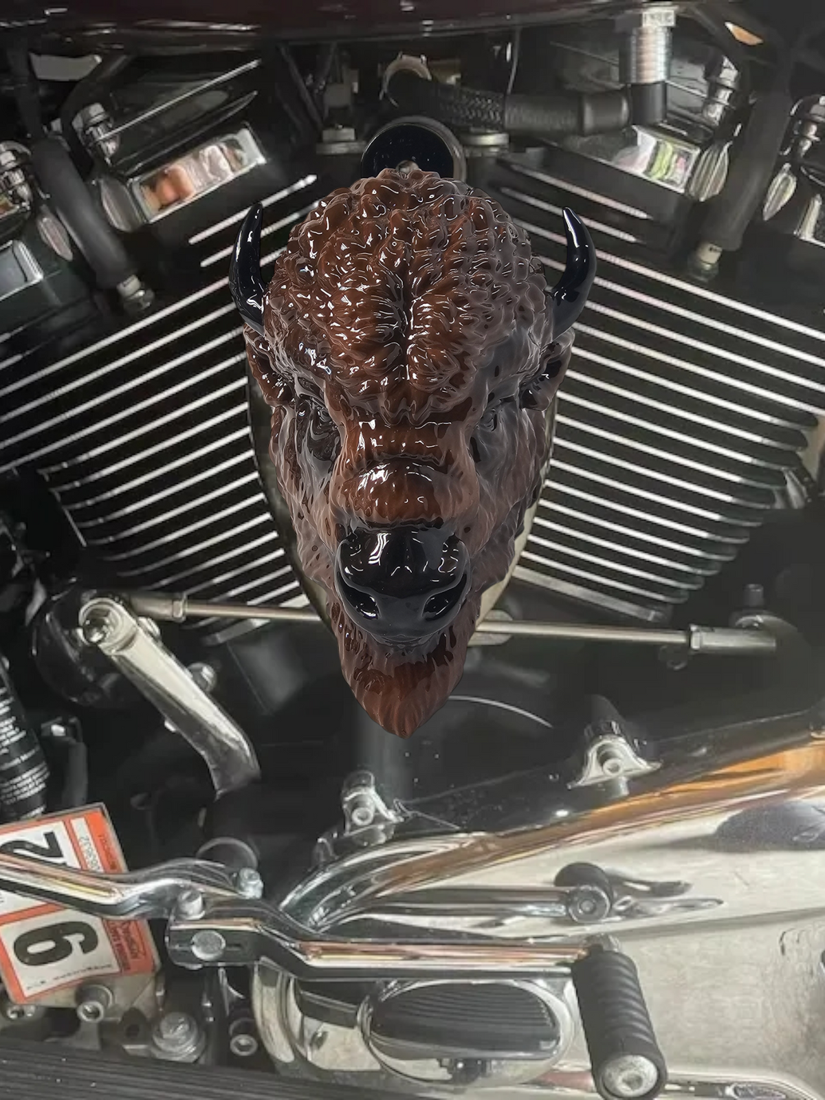 3D buffalo horn cover