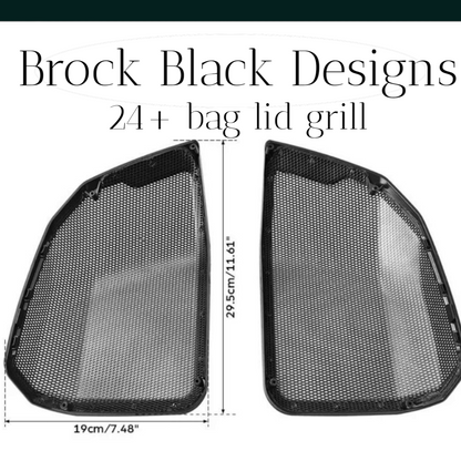 24+ Harley Davidson bag lid Speaker Grill Cover USMC