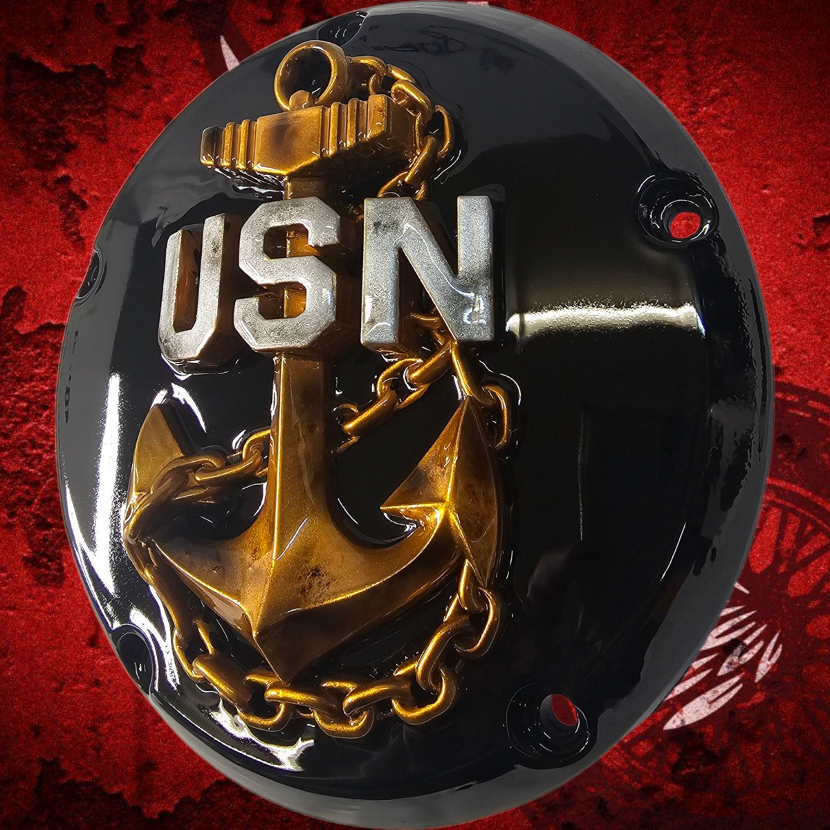 USN Harley derby cover