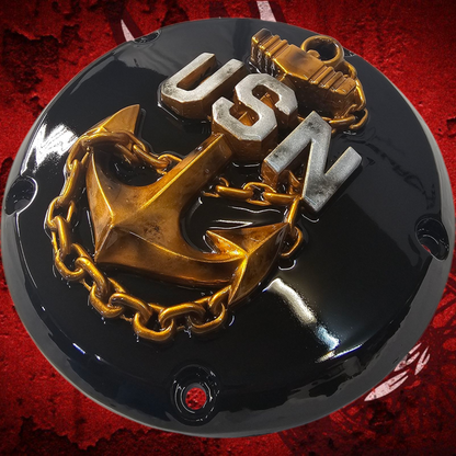 USN Harley derby cover