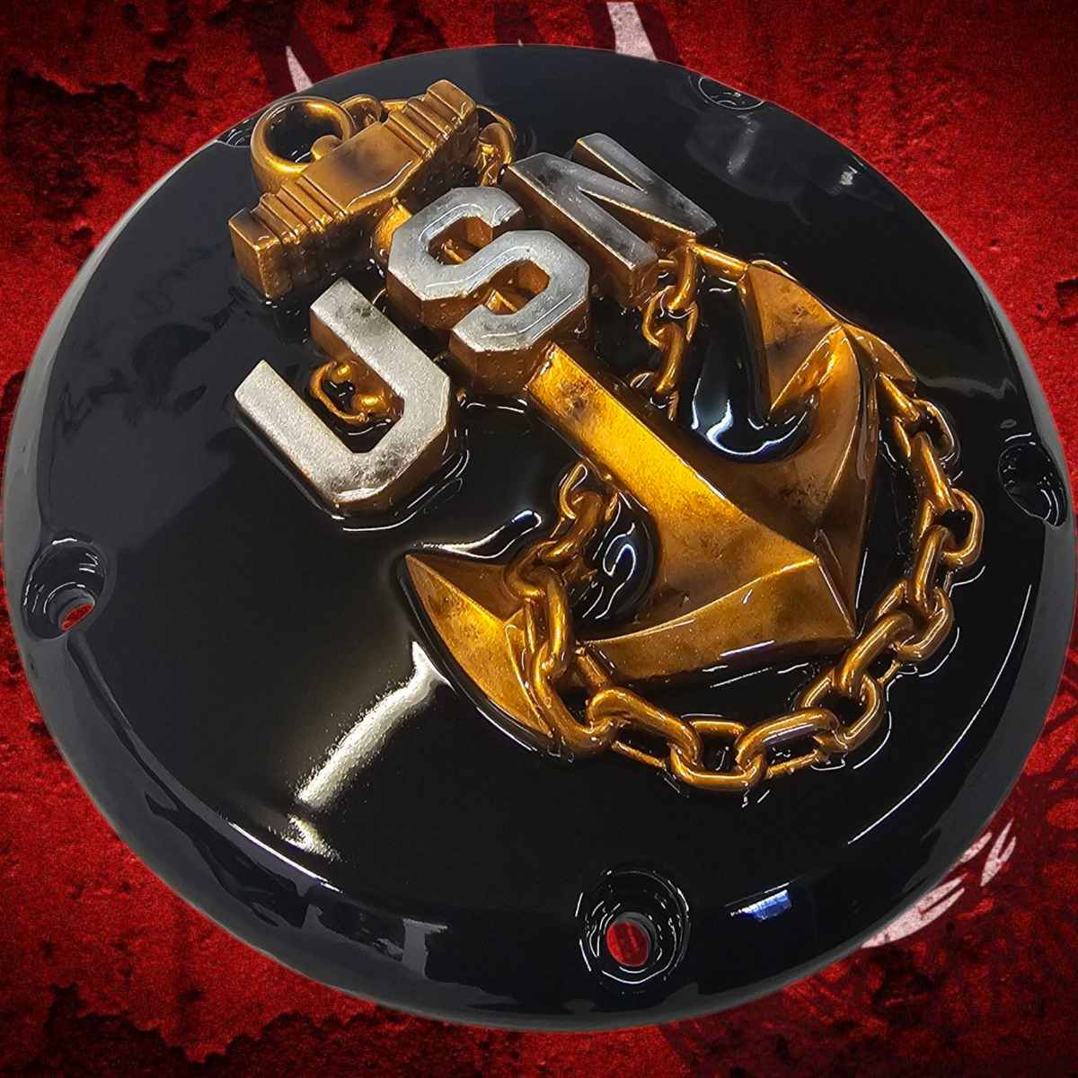 USN Harley derby cover