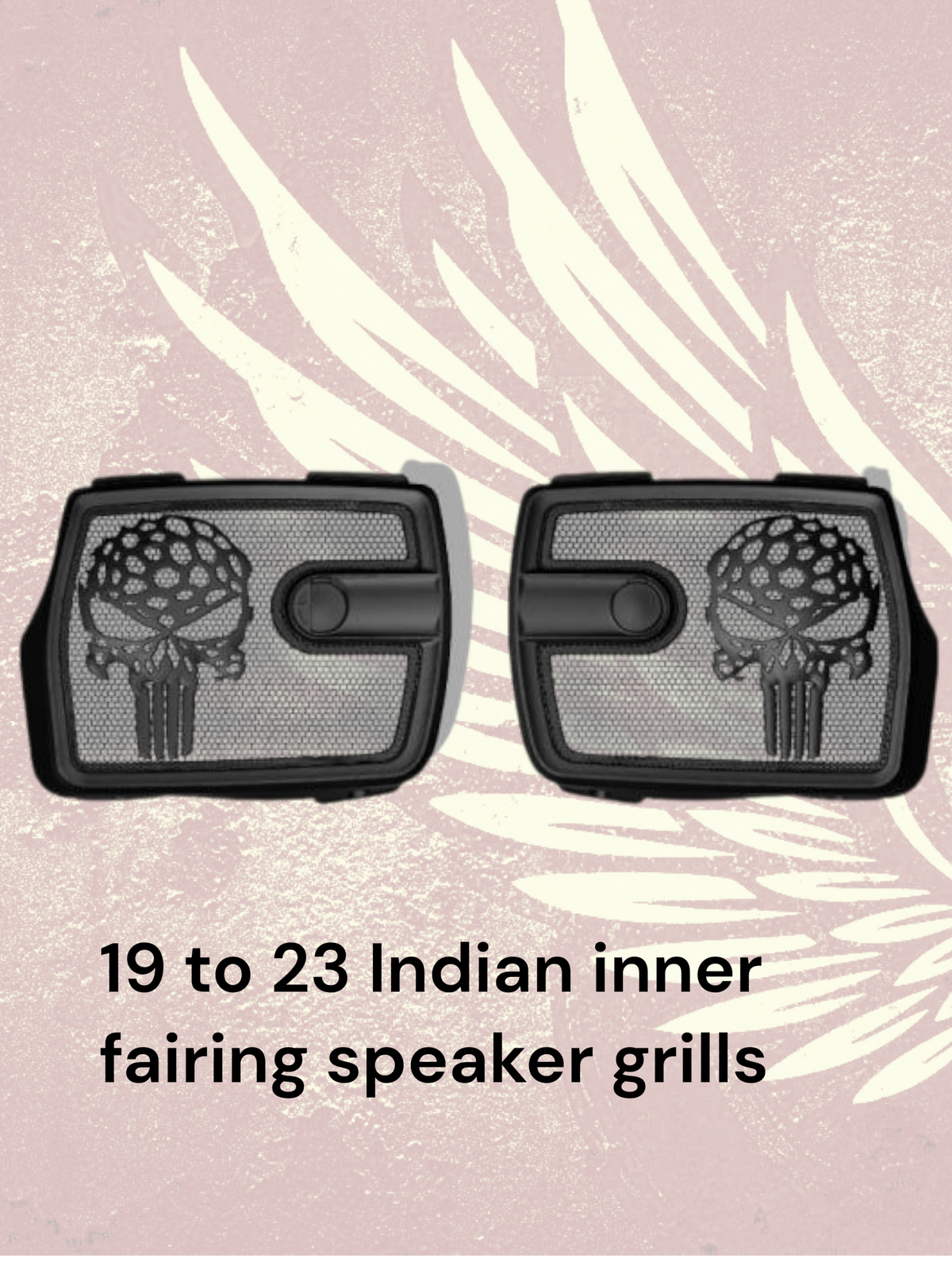 18 to 26+ Indian Chieftain webbed punisher inner speaker grills set