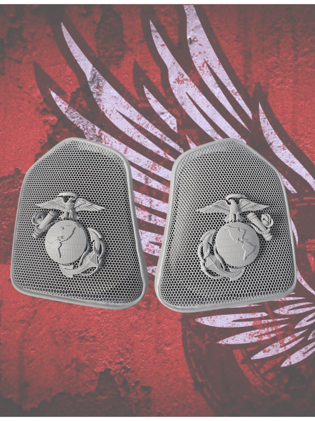 19 to 25+ Indian Challenger Challenger USMC themed inner speaker grills set