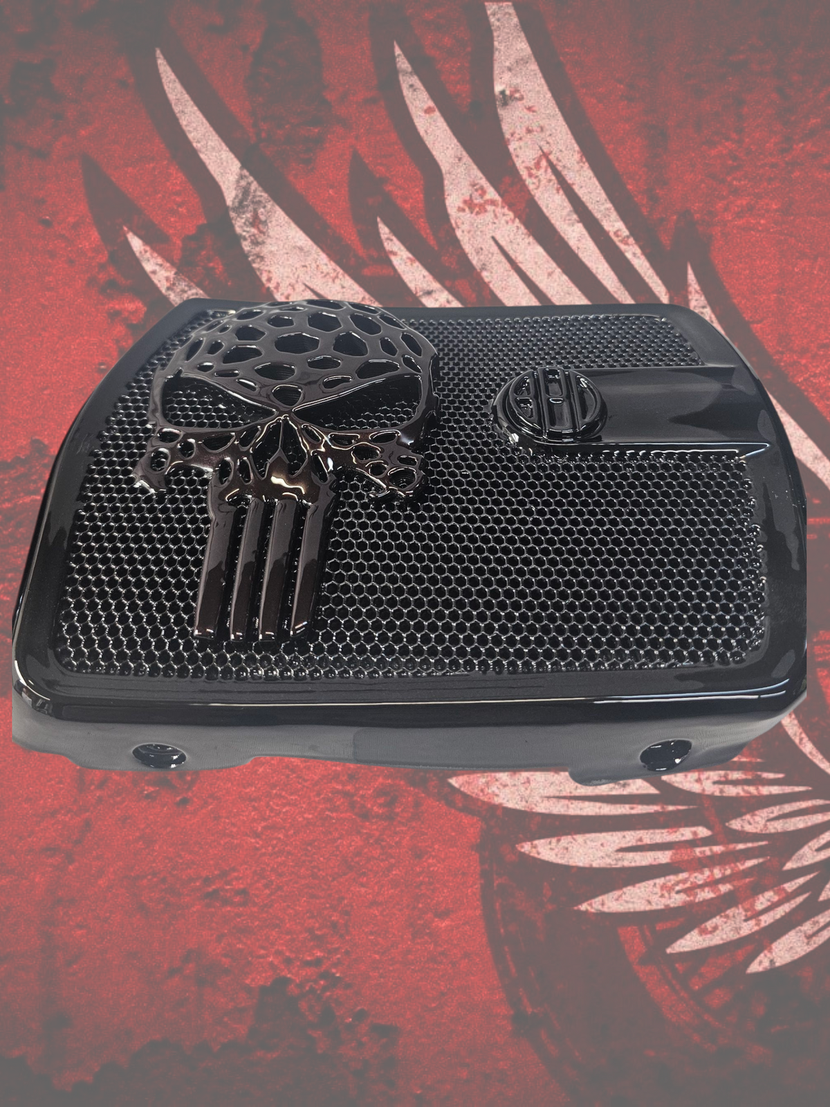 18 to 26+ Indian Chieftain webbed punisher inner speaker grills set