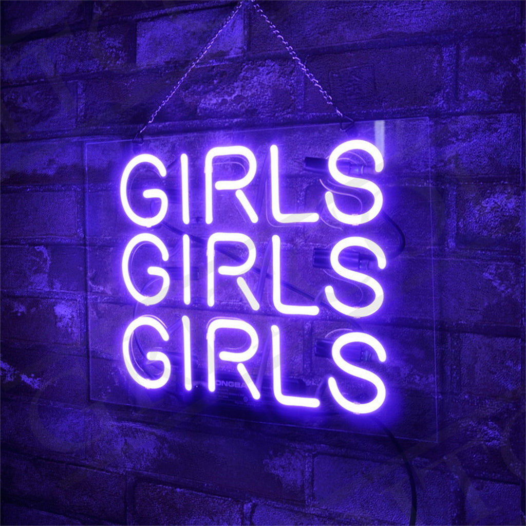 Girls Girls Girls Neon Sign Light Bar Club Garage Decor