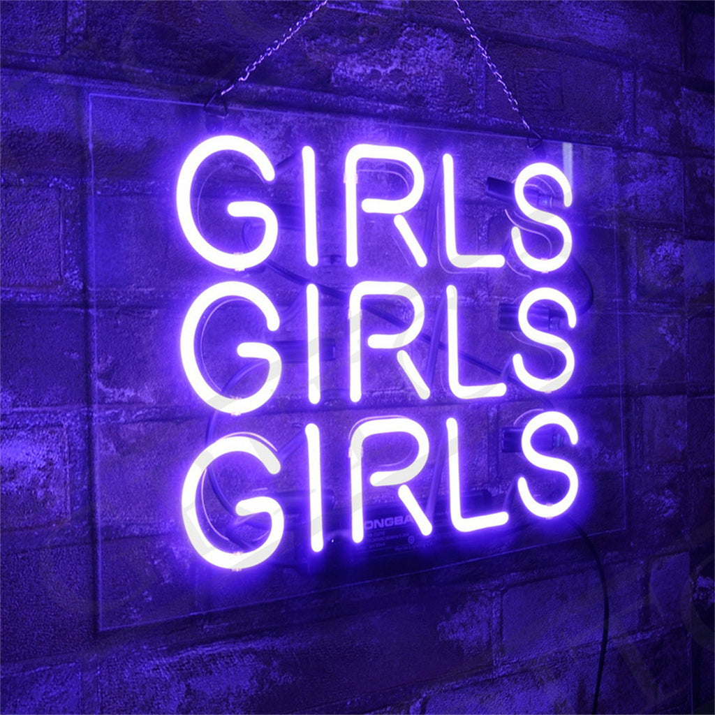 Girls Girls Girls Neon Sign Light Bar Club Garage Decor