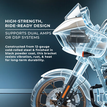 Harley-Davidson Road Glide Amplifier Rack for models 2014–2023