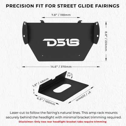 Harley-Davidson Street Glide Amplifier Rack for models 2014–2023