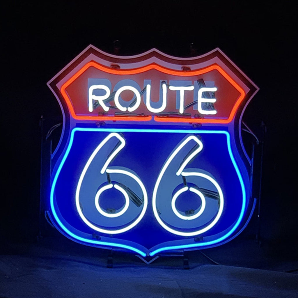 Route 66 Mother Road Neon Sign Light Garage Biker Decor