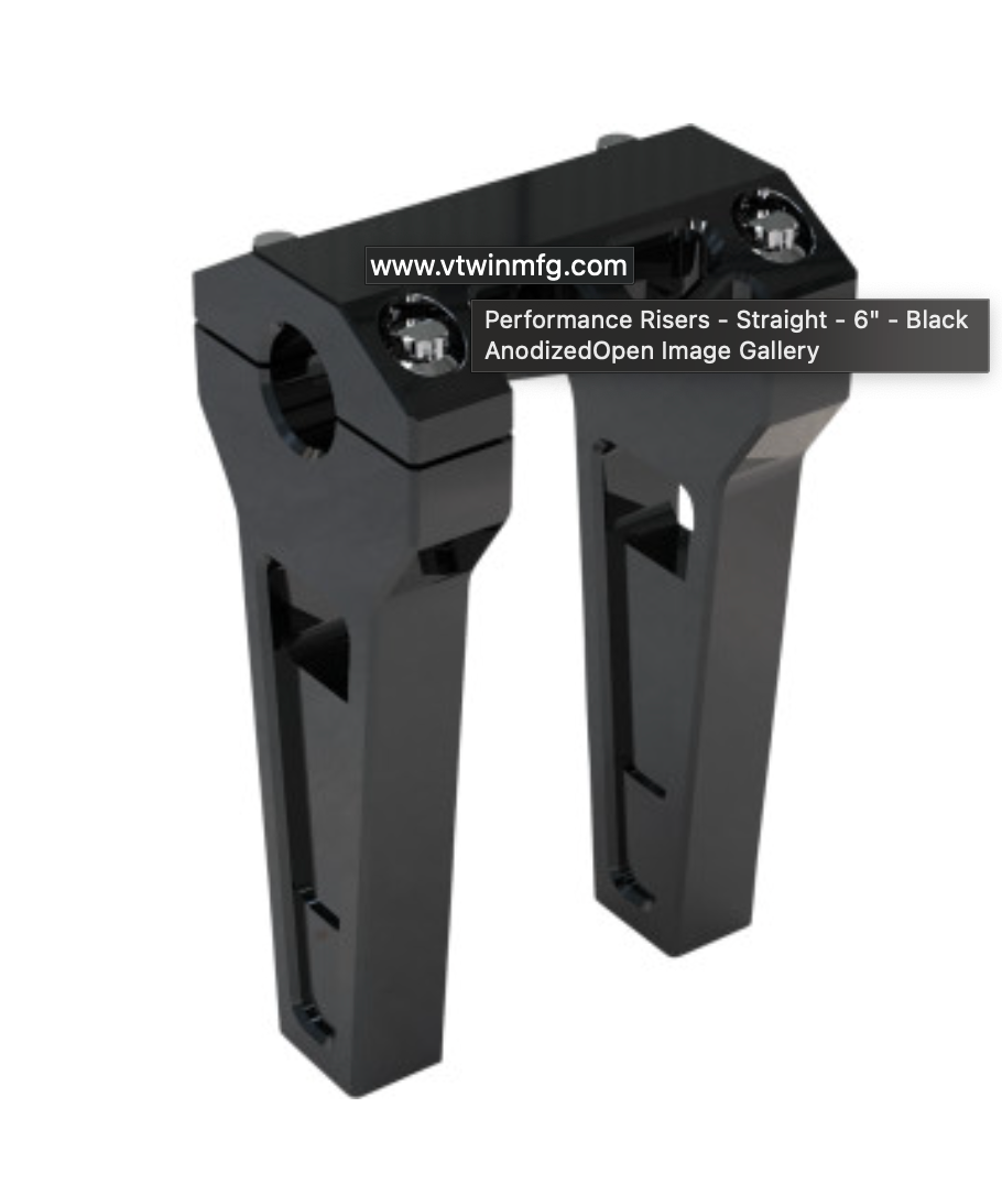 LA Choppers 1" Straight Handlebar Risers 6", 8" &amp; 10" Heights