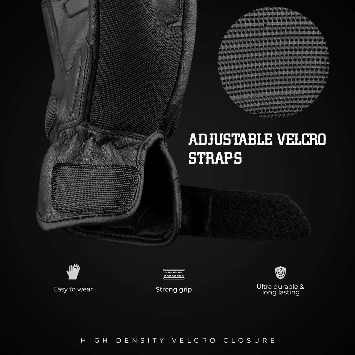 Ultra Volid Leather Motorcycle Gloves Full Protection Ride