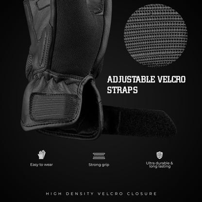 Ultra Volid Leather Motorcycle Gloves Full Protection Ride