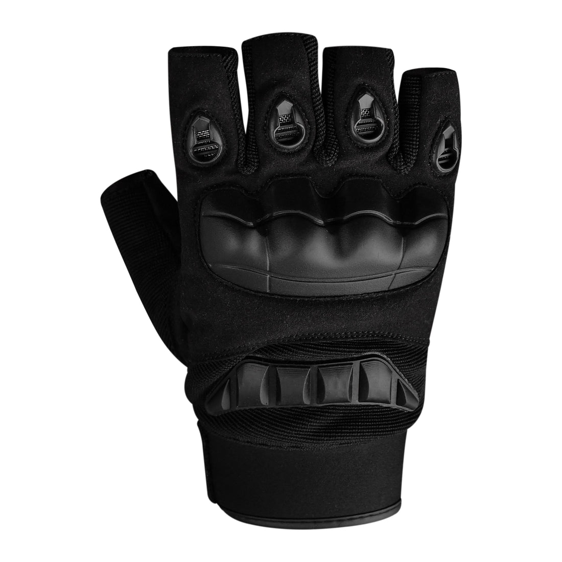JAG Half Finger Tactical Motorcycle Gloves Black