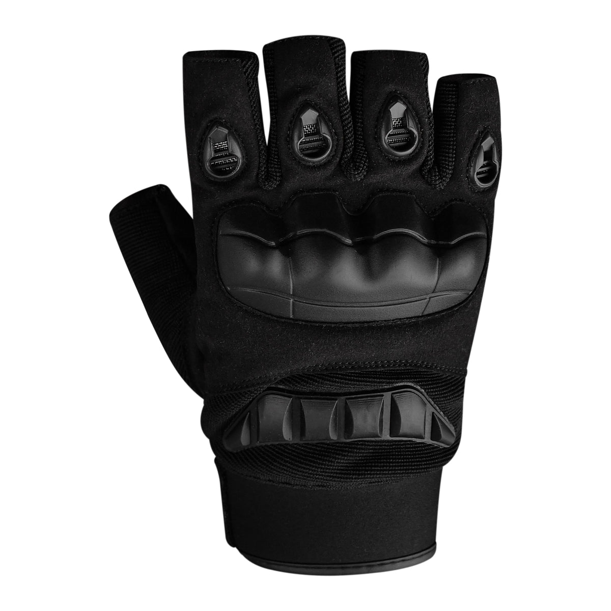 JAG Half Finger Tactical Motorcycle Gloves Black