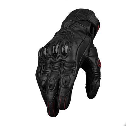 Gladiator Leather Motorcycle Gloves Reinforced Knuckle Men