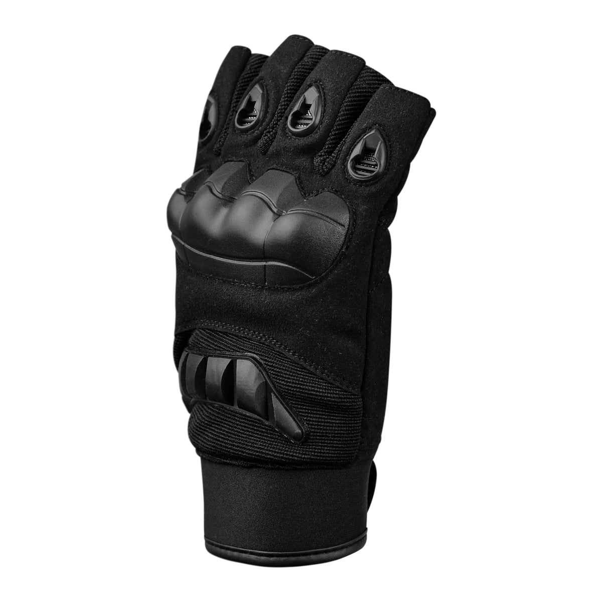 JAG Half Finger Tactical Motorcycle Gloves Black