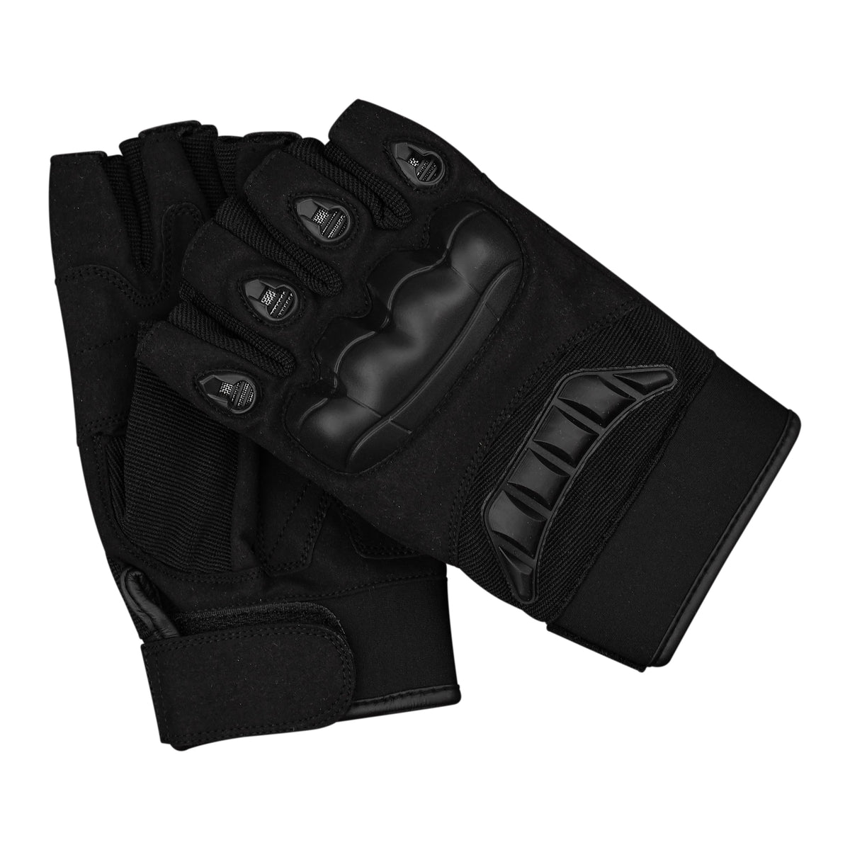 JAG Half Finger Tactical Motorcycle Gloves Black