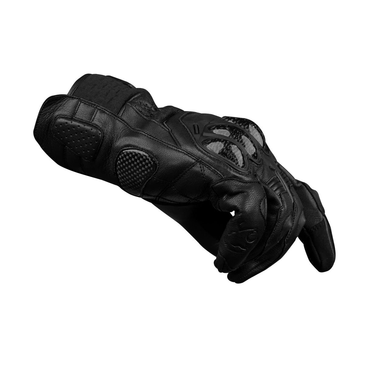 Gladiator Leather Motorcycle Gloves Reinforced Knuckle Men