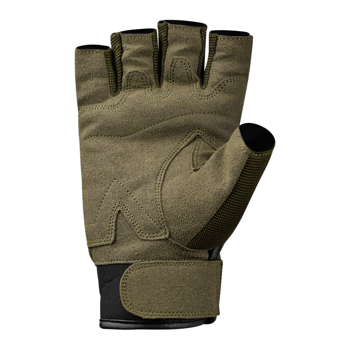 JAG Half Finger Tactical Motorcycle Gloves Olive