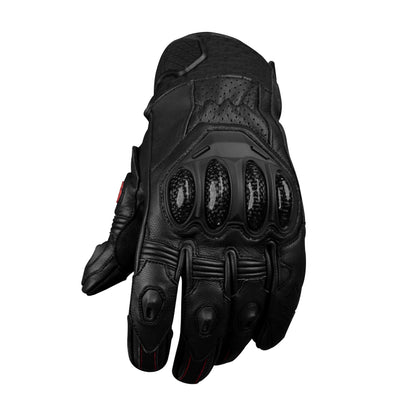 Gladiator Leather Motorcycle Gloves Reinforced Knuckle Men