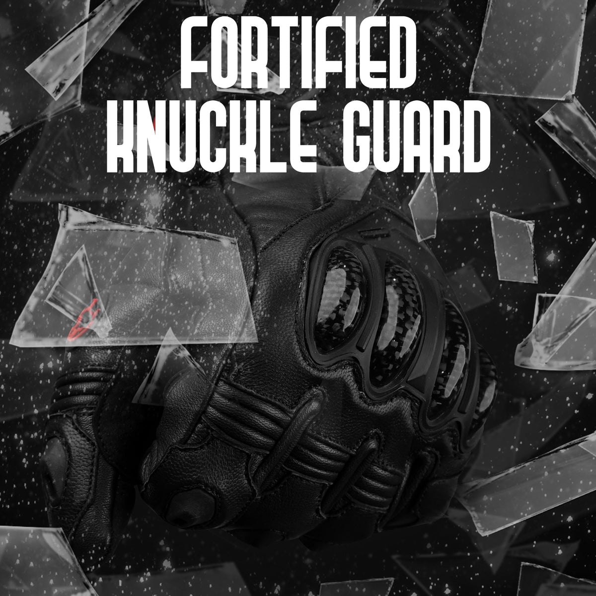 Gladiator Leather Motorcycle Gloves Reinforced Knuckle Men