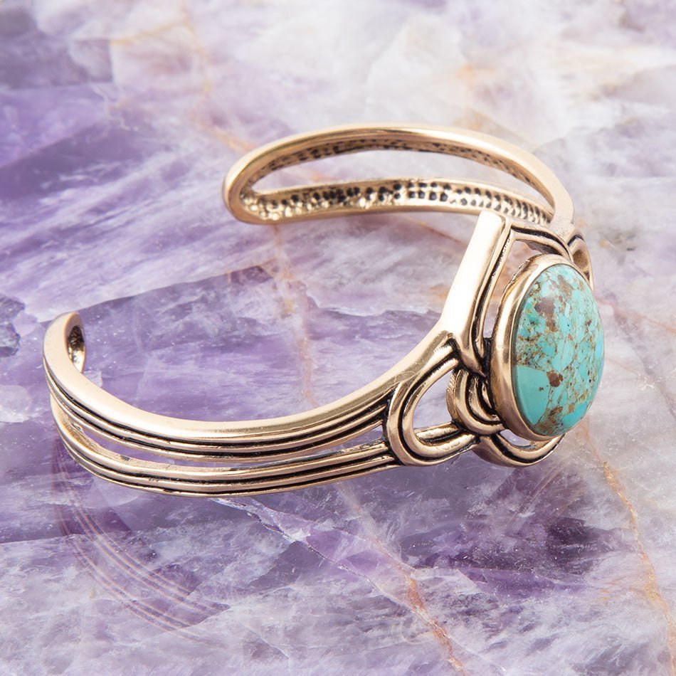 Nova Turquoise and Bronze Cuff Bracelet