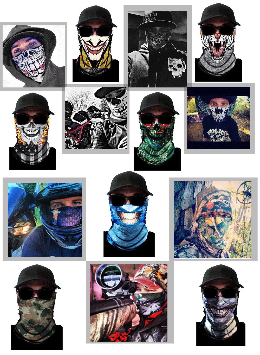 Outdoor Sport Seamless Bandanas Neck Warmer Buffe Face Shield Motorcycle Cycling Balaclava Headband Mask Hiking Fishing Scarf Bandanas Women Men Neck Gaiter Cover Turban Multipurpose Balaclava Elastic UV Face Shields for Women