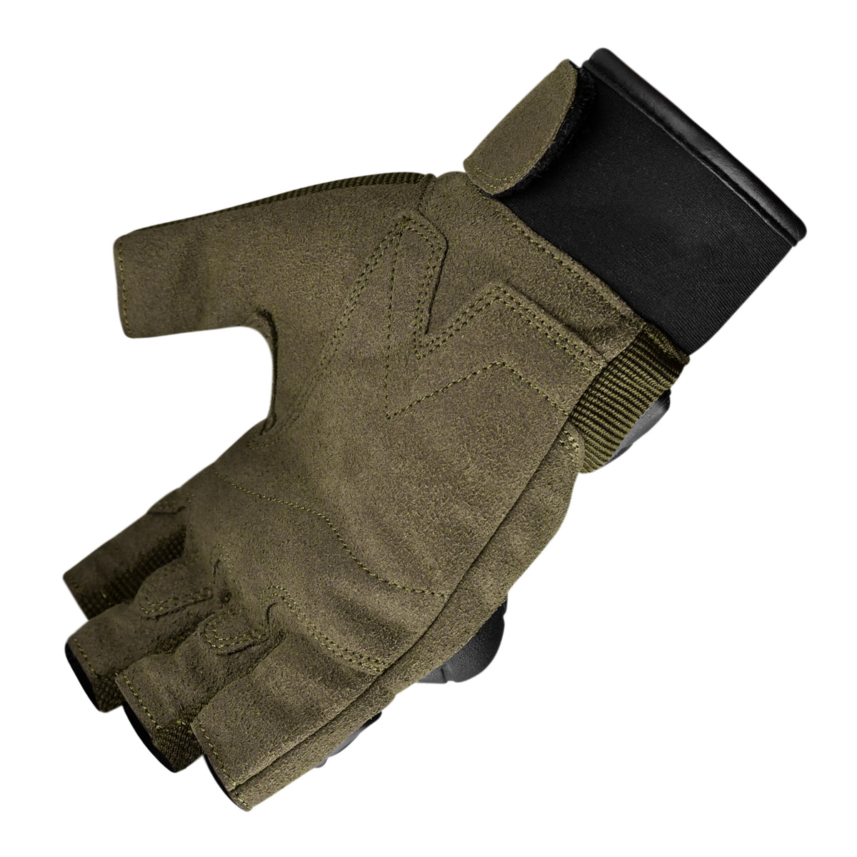 JAG Half Finger Tactical Motorcycle Gloves Olive