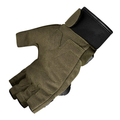 JAG Half Finger Tactical Motorcycle Gloves Olive