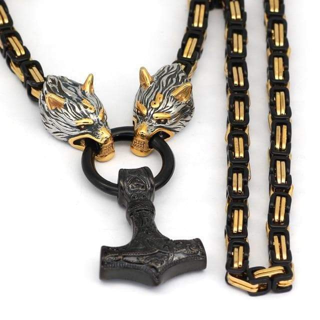 Viking Mjolnir Thor Hammer Stainless Steel Pendant Necklace