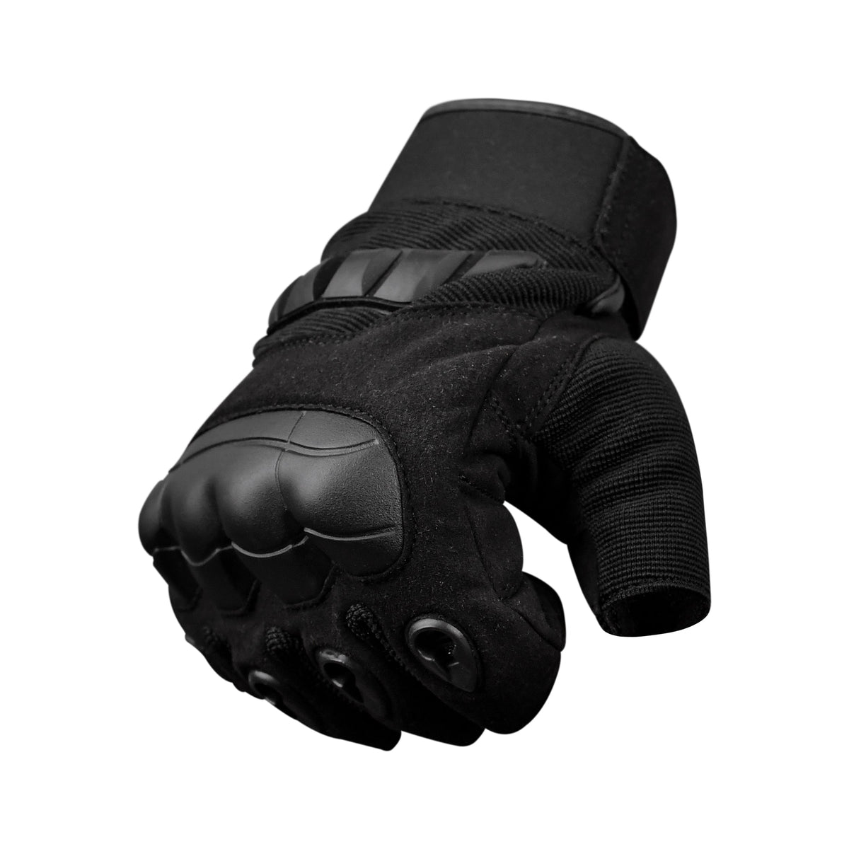 JAG Half Finger Tactical Motorcycle Gloves Black